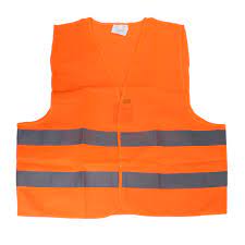 GILET FLUORESCENT ORANGE 130G AVEC BANDE 3M PROSSA